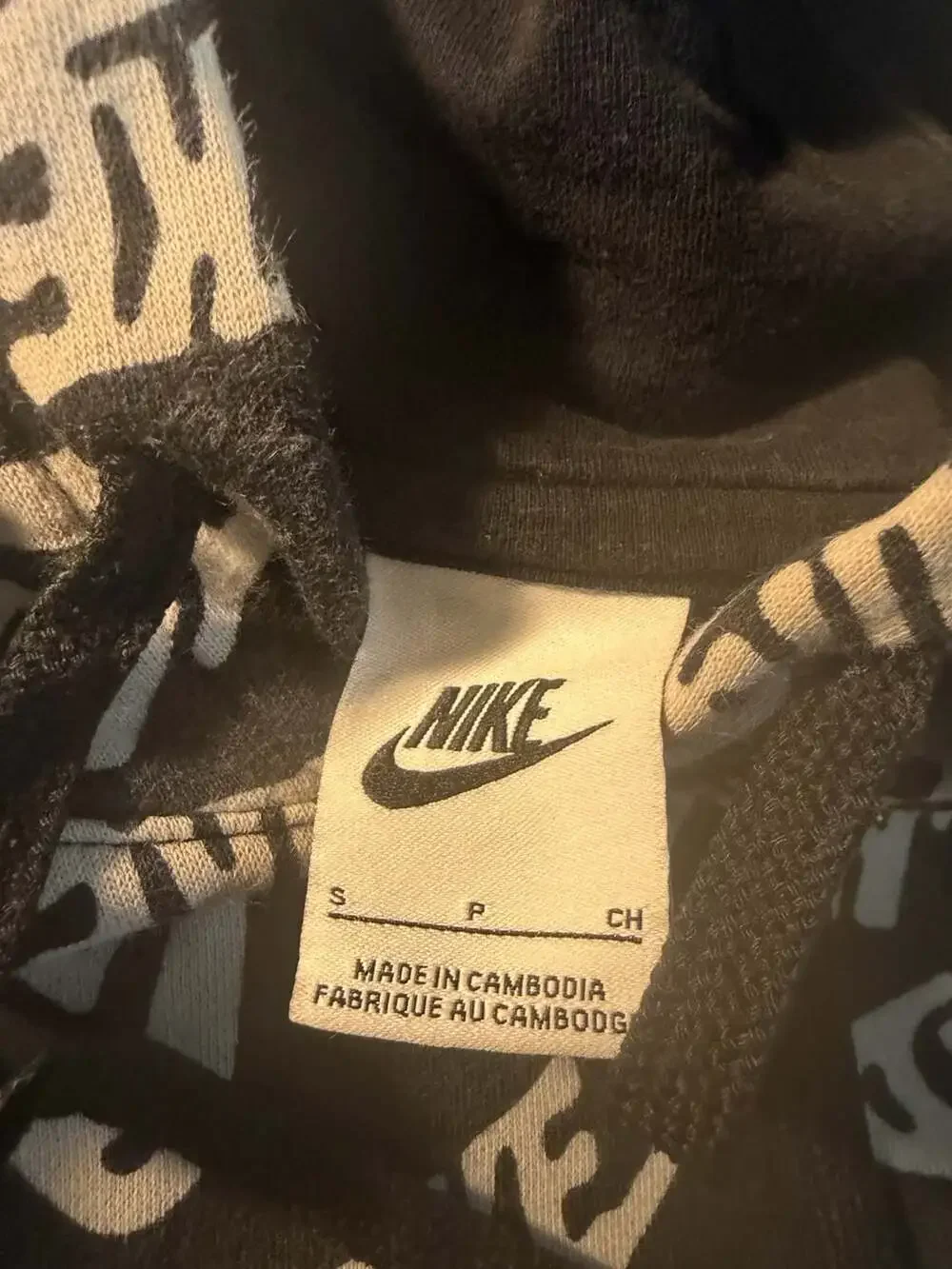 Nike Sportswear Allover Print Logo Pullover Hoodie